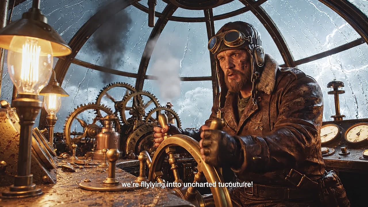 Into the Storm: Steampunk Captain’s Cockpit