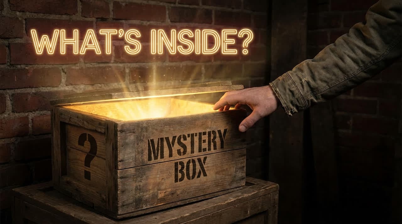 Youtube Thumbnail: “Mystery box glowing