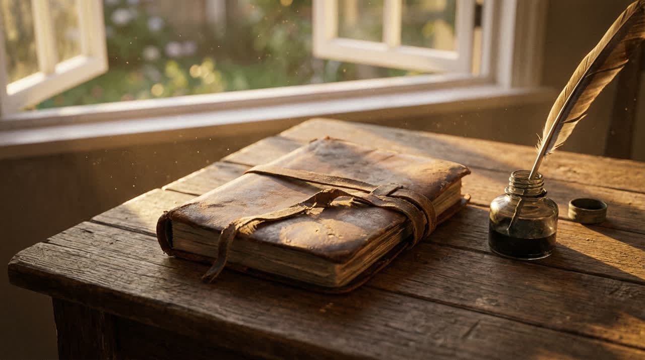 AI Image: A worn leather