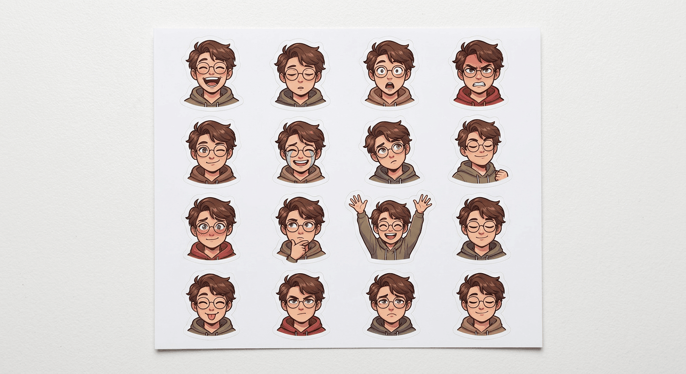 18 AI Sticker Sheet Prompts for the Viral Face Sticker Trend (Copy & Paste)