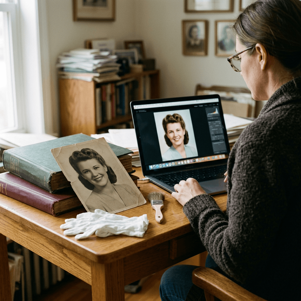 22 AI Photo Restoration Prompts to Fix and Colorize Old Family Photos (2026)