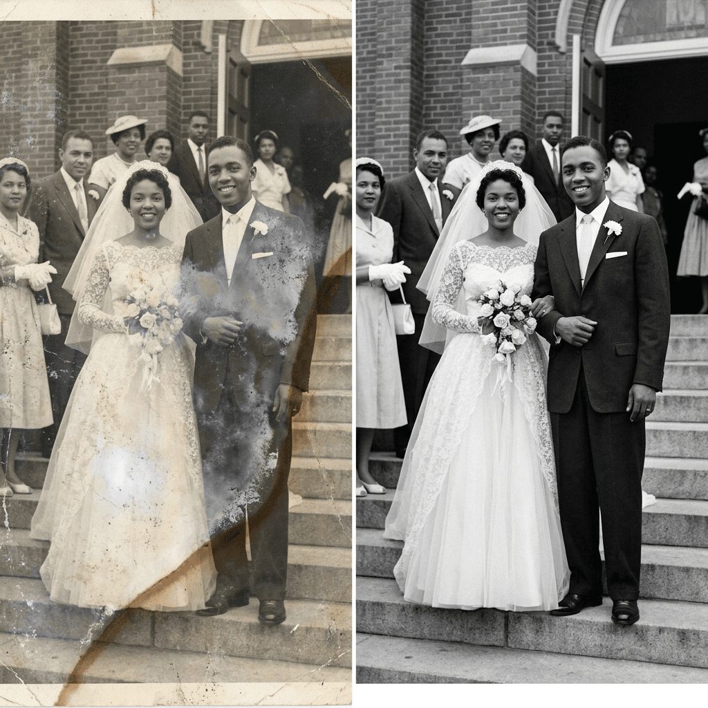 ai-old-photo-restoration-colorize-prompts-2026-water-damaged-1950s-wedding-before-after.png