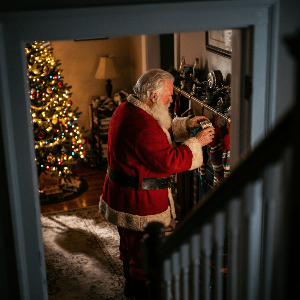 ai-santa-caught-on-camera-prompts-photos-videos-2026-phone-snapshot-santa-stockings.png