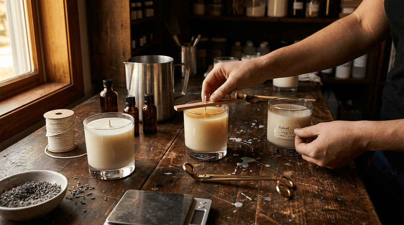 AI Prompts for Candle & Home Fragrance Photography: 15 Moody Product Shots