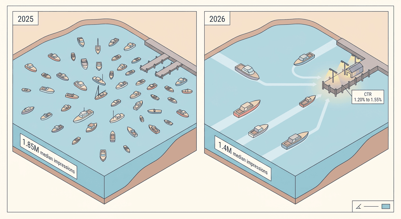 The Reverse Crocodile Effect: What Falling Shopping Ad Impressions and Rising CTR Really Mean