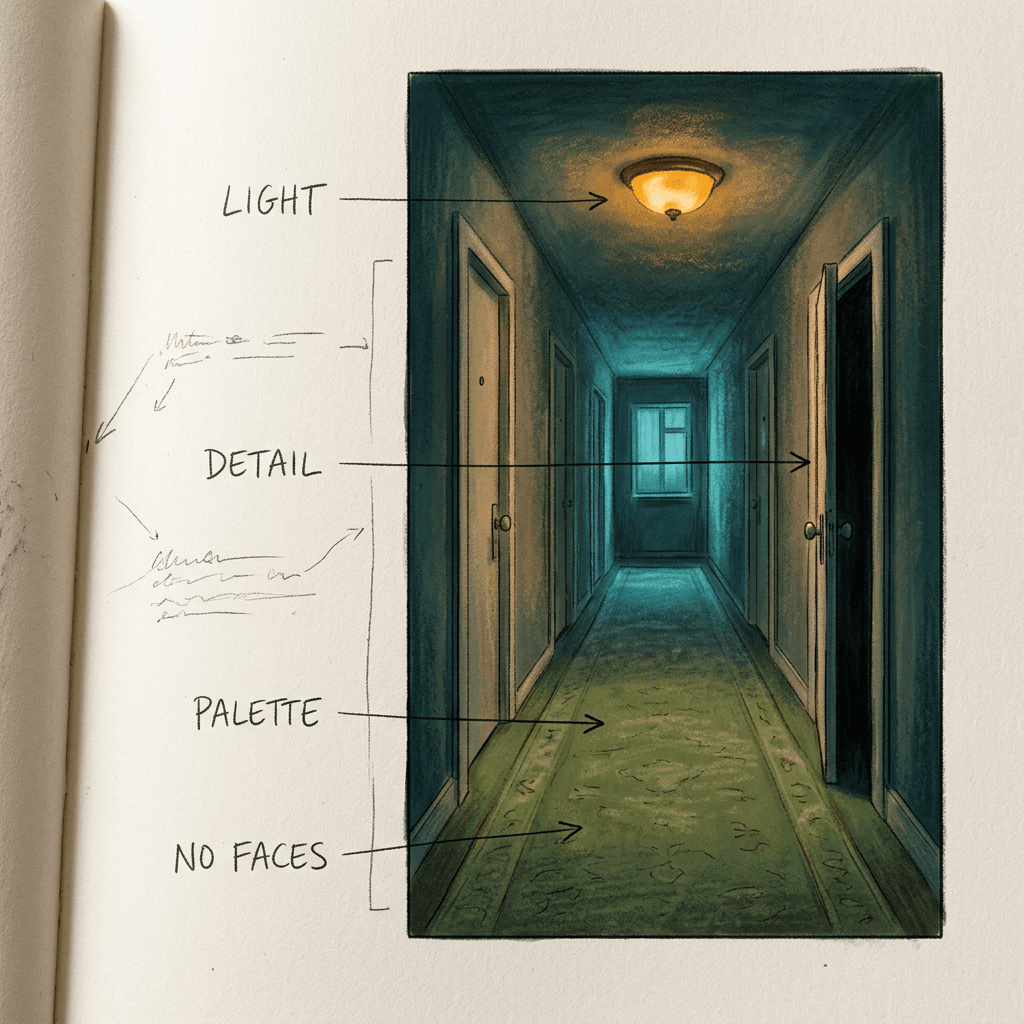 how-to-make-scary-story-videos-ai-youtube-shorts-tiktok-2026-hallway-frame-and-prompt.png