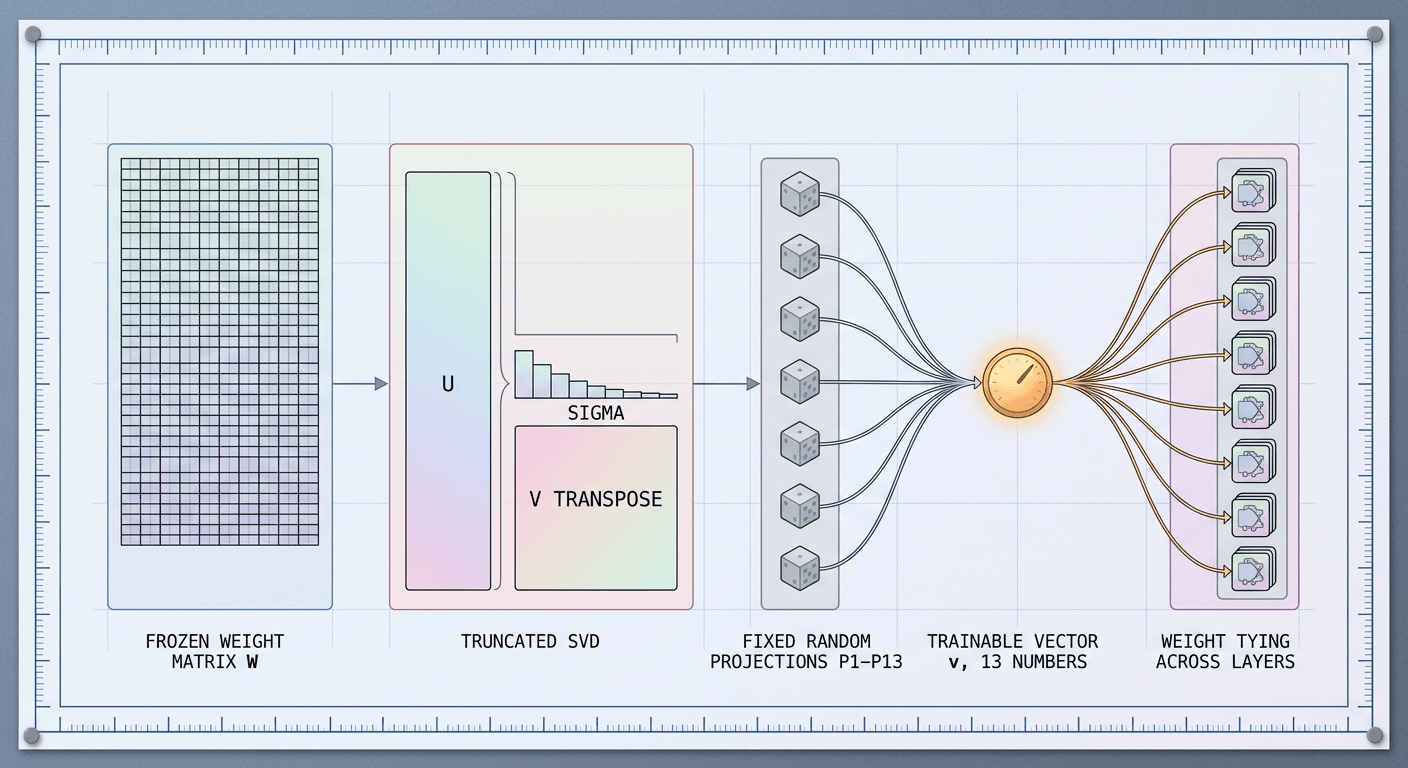 TinyLoRA Explained: How 13 Parameters Taught an 8B Model to Reason