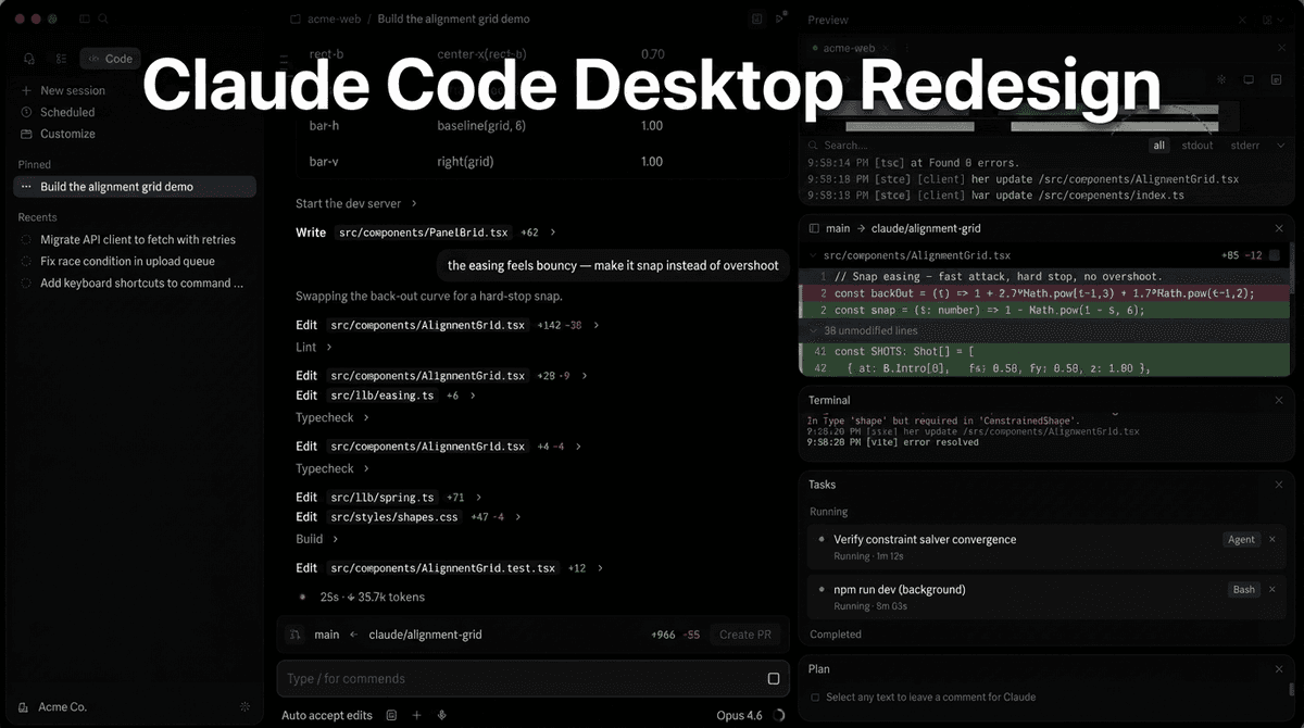 Claude Code Desktop Redesign: Complete Guide to Parallel Sessions ...